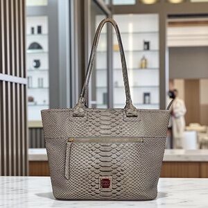Dooney & Bourke Gray Python Embossed Tote Bag
